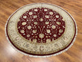 Antik Silk-Blend Usak Handwoven Round Rug – 184X184 by Camel Carpet