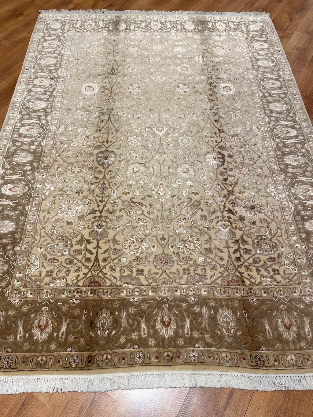 Antik Silk-Blend Usak Handwoven Rug – 174X239 by Camel Carpet