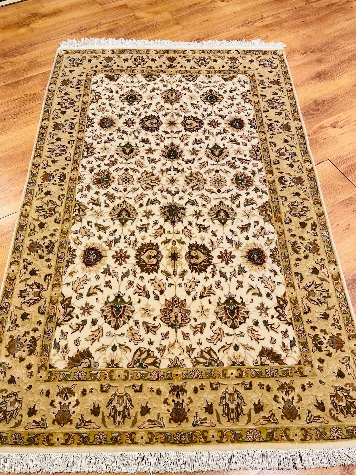 Antik Silk-Blend Usak Handwoven Rug – 123X189 by Camel Carpet