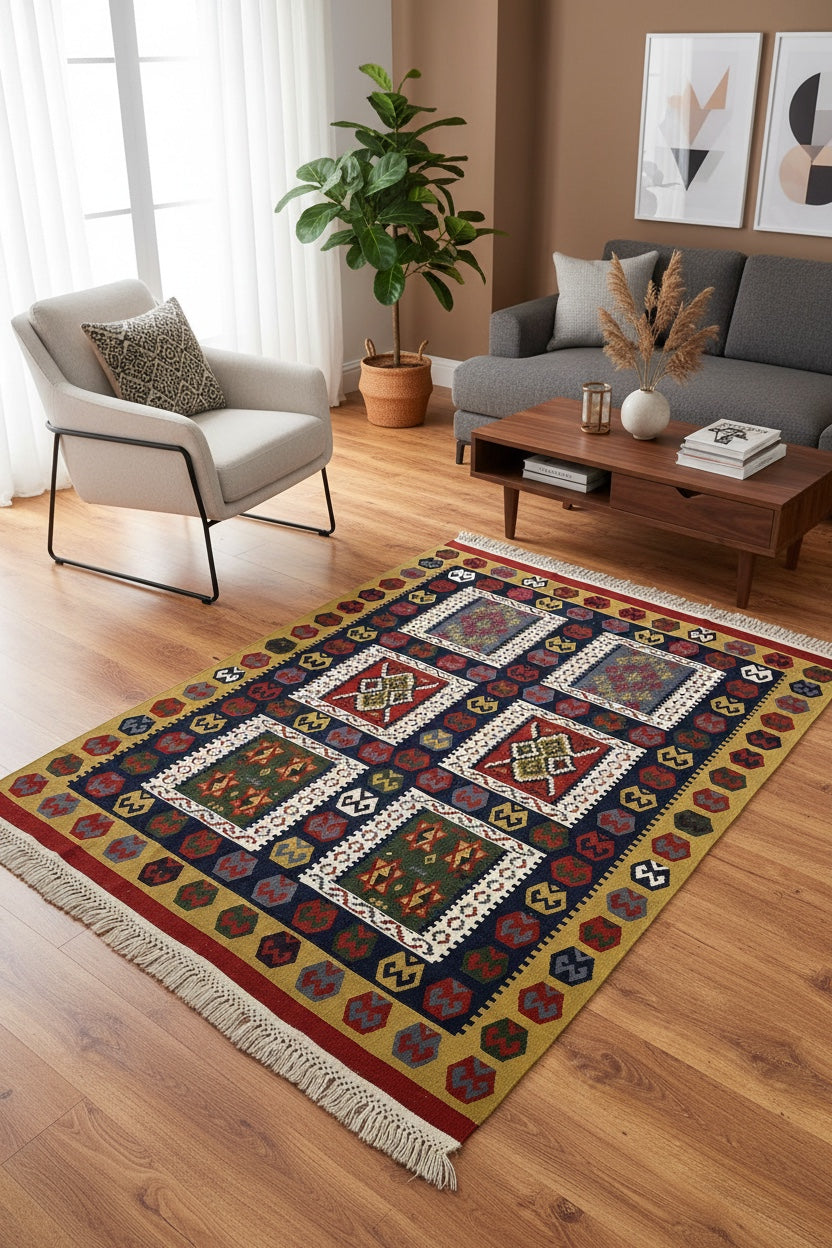 Antik Super Ince Handwoven Kilim – 027943 by Camel Carpet