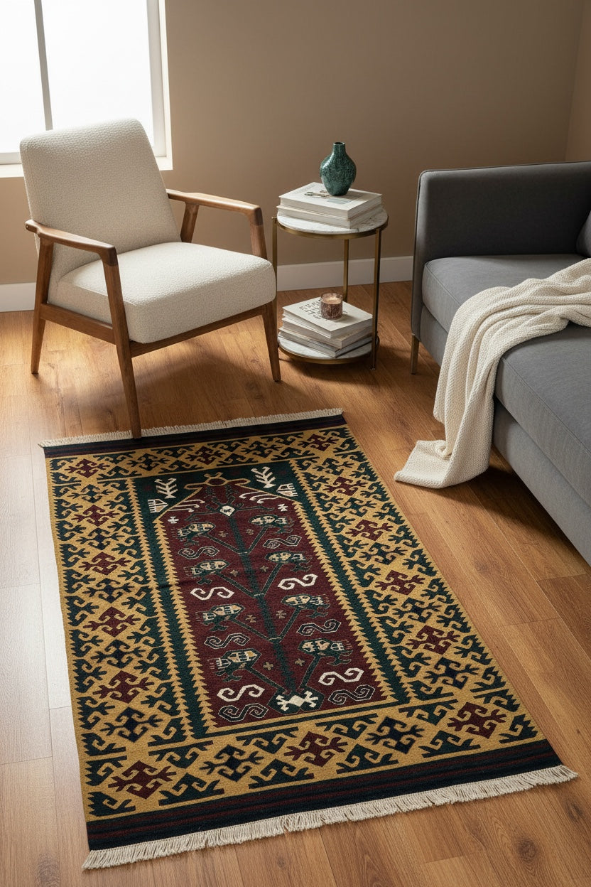 Antik Super Ince Handwoven Kilim – 92X153 by Camel Carpet