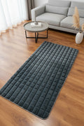 Piramit Patterned Antrasit Pelus Rug by Camel Carpet