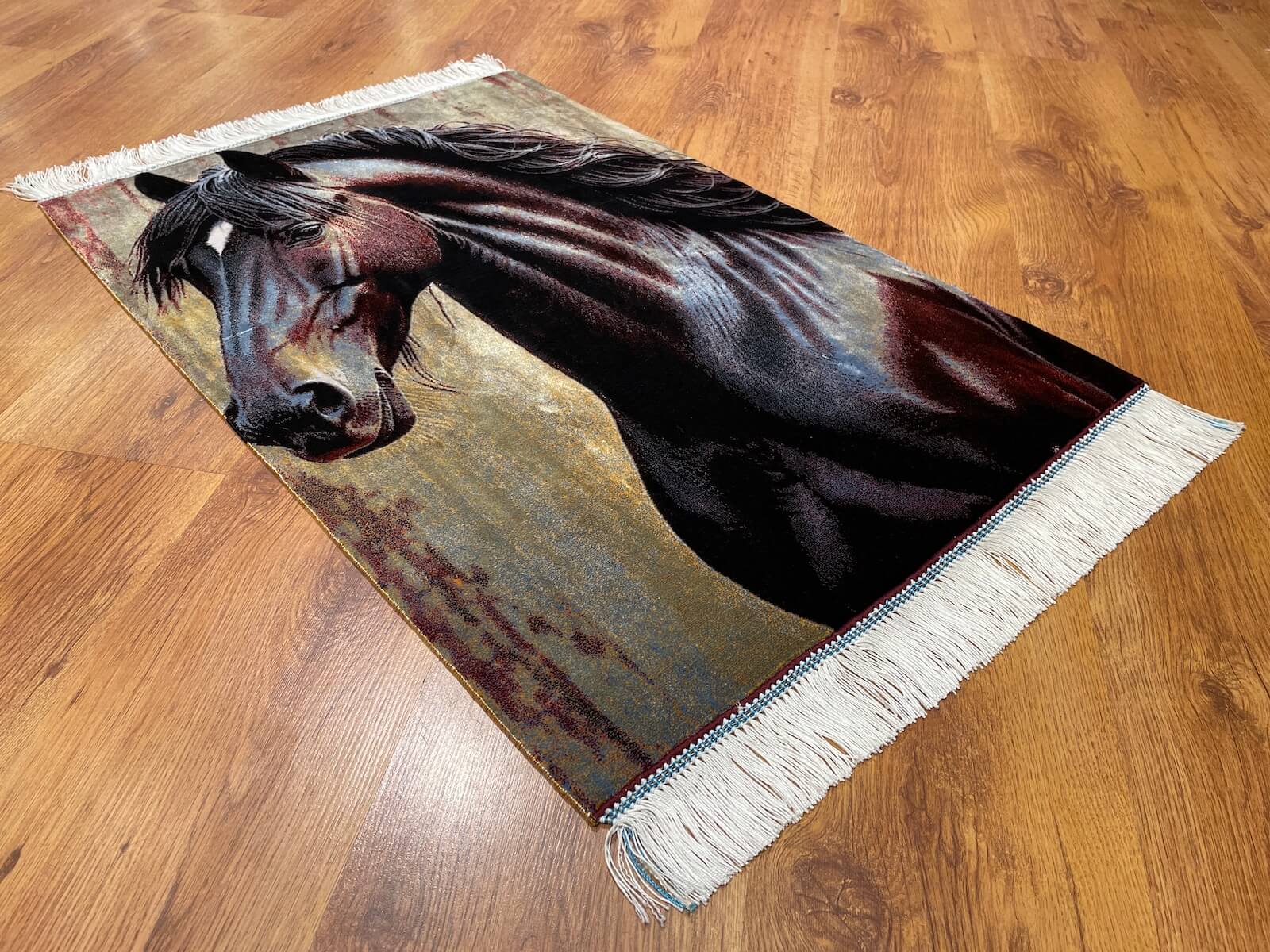 At Patterned Tablo Bamboo Rug by Camel Carpet
