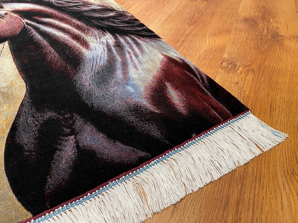 At Patterned Tablo Bamboo Rug by Camel Carpet