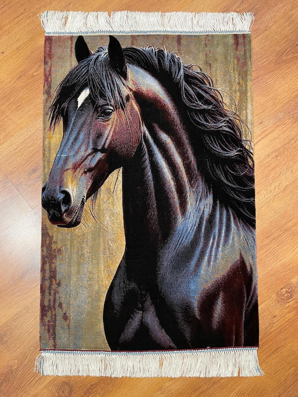 At Patterned Tablo Bamboo Rug by Camel Carpet