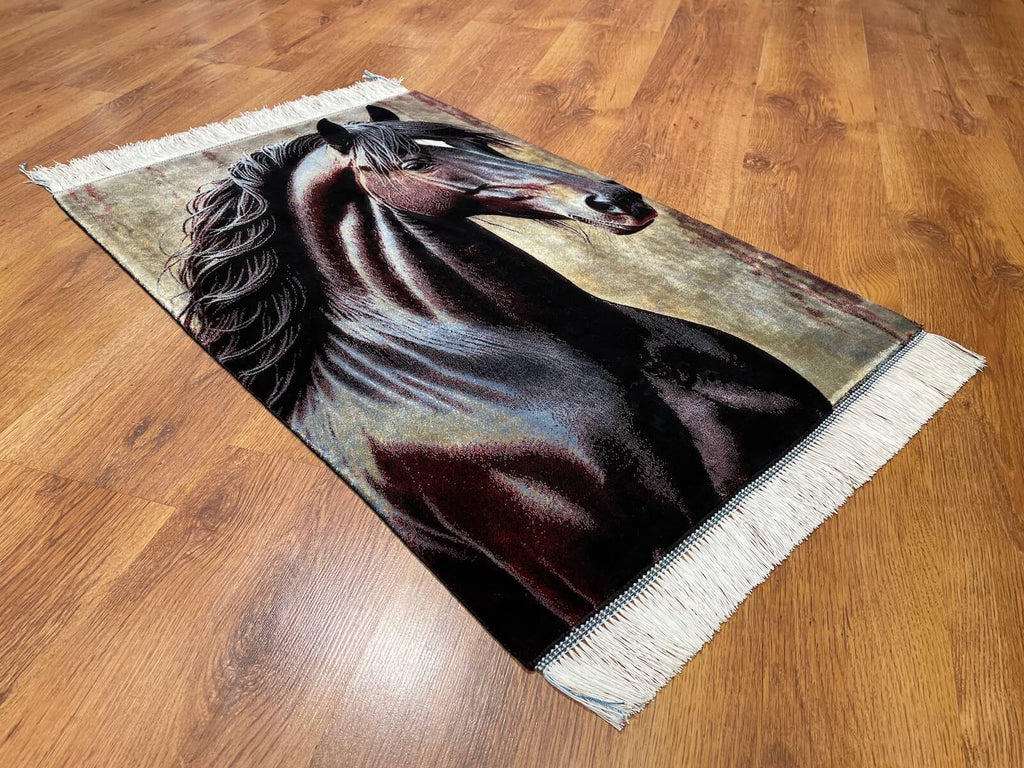 At Patterned Tablo Bamboo Rug by Camel Carpet