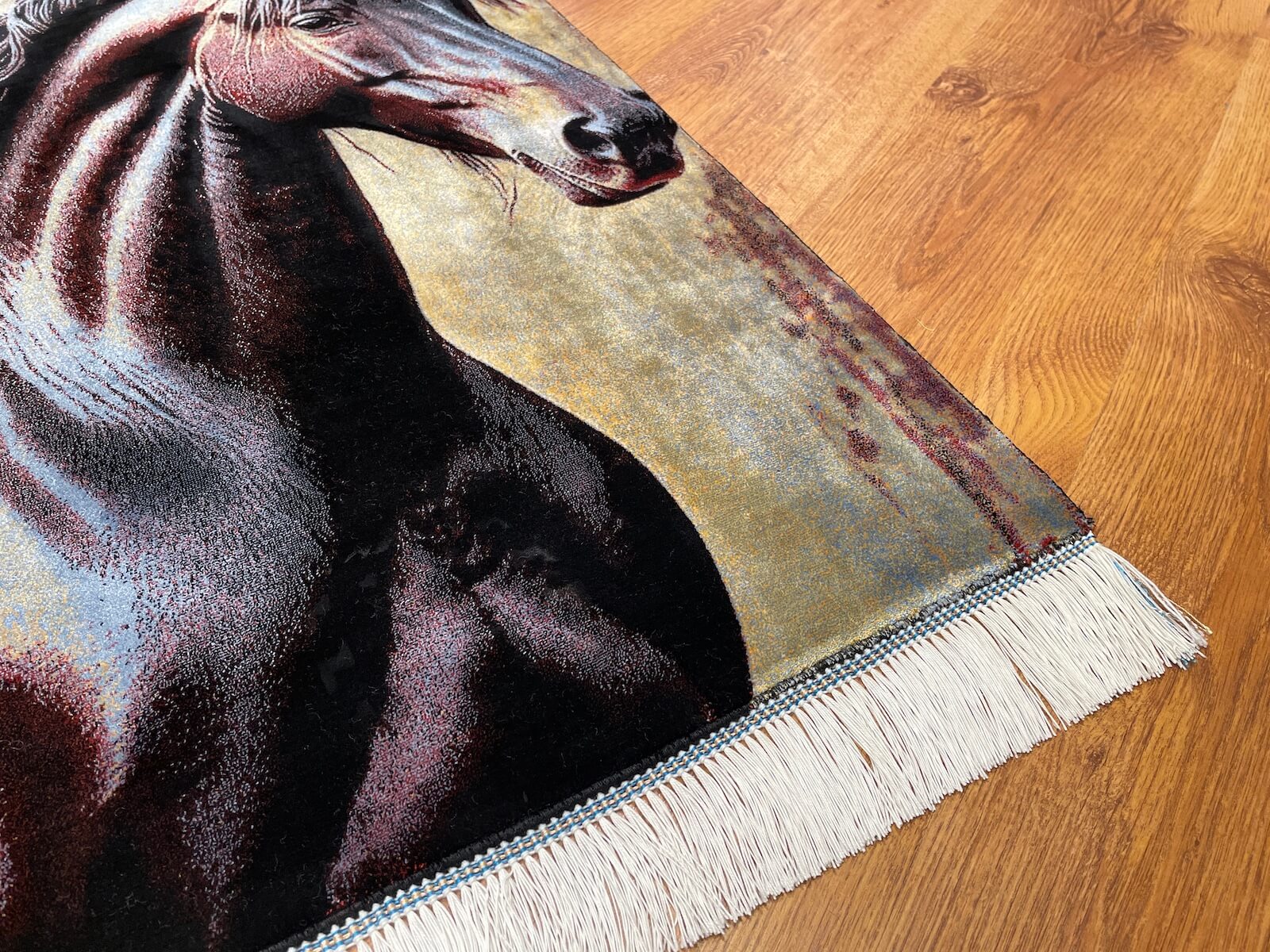 At Patterned Tablo Bamboo Rug by Camel Carpet