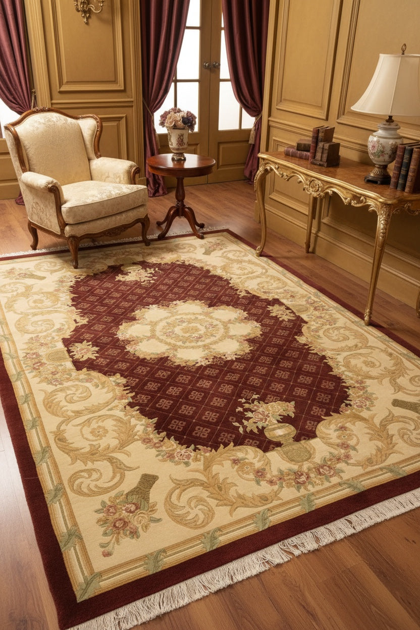 Aubusson Handwoven Rug – 170X230 by Camel Carpet