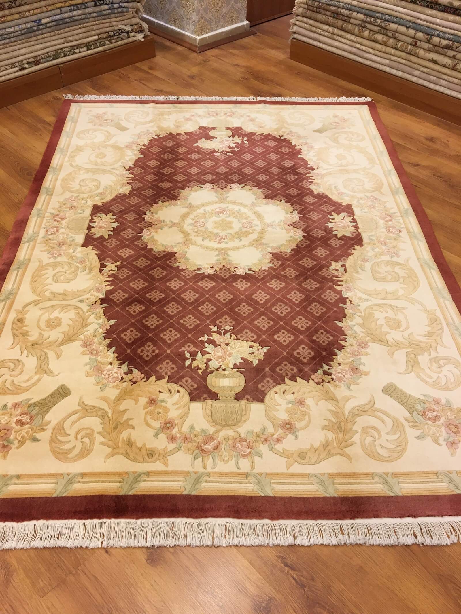 Aubusson Handwoven Rug – 170X230 by Camel Carpet