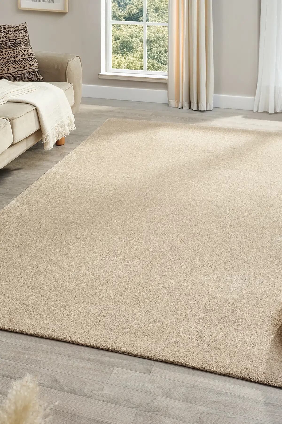 Bali Yumusak Dokulu Sade Bej Rug by Camel Carpet