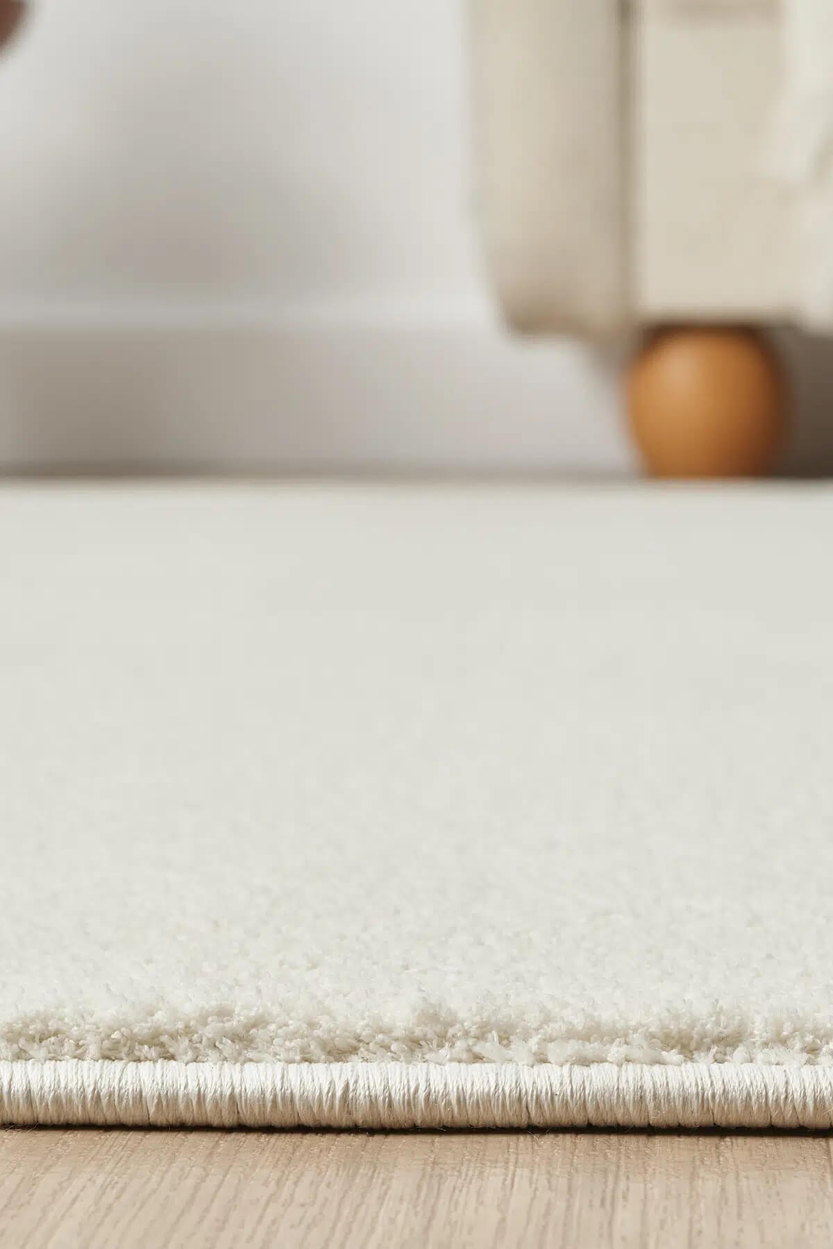 Bali Yumusak Dokulu Sade Cream Rug by Camel Carpet