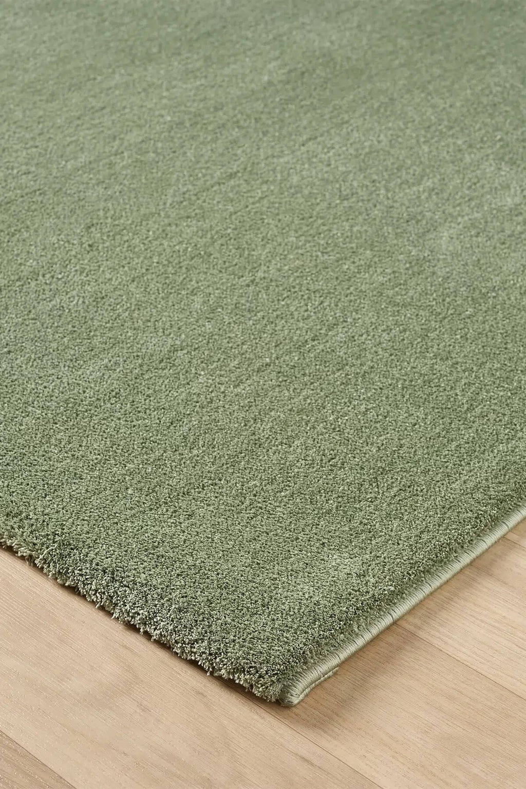 Bali Yumusak Dokulu Sade Green Rug by Camel Carpet