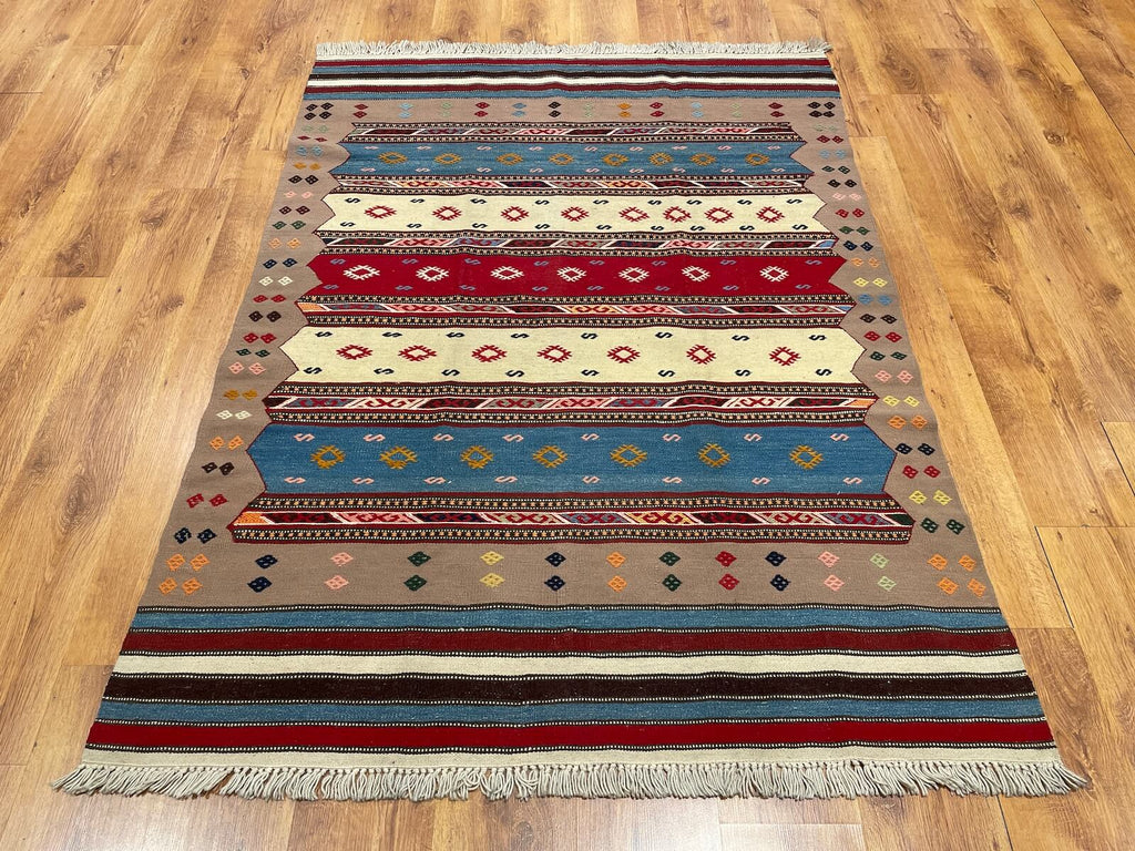 Bergama Cicim Handwoven Kilim – 022011 by Camel Carpet