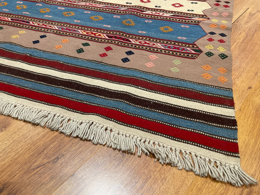 Bergama Cicim Handwoven Kilim – 022011 by Camel Carpet