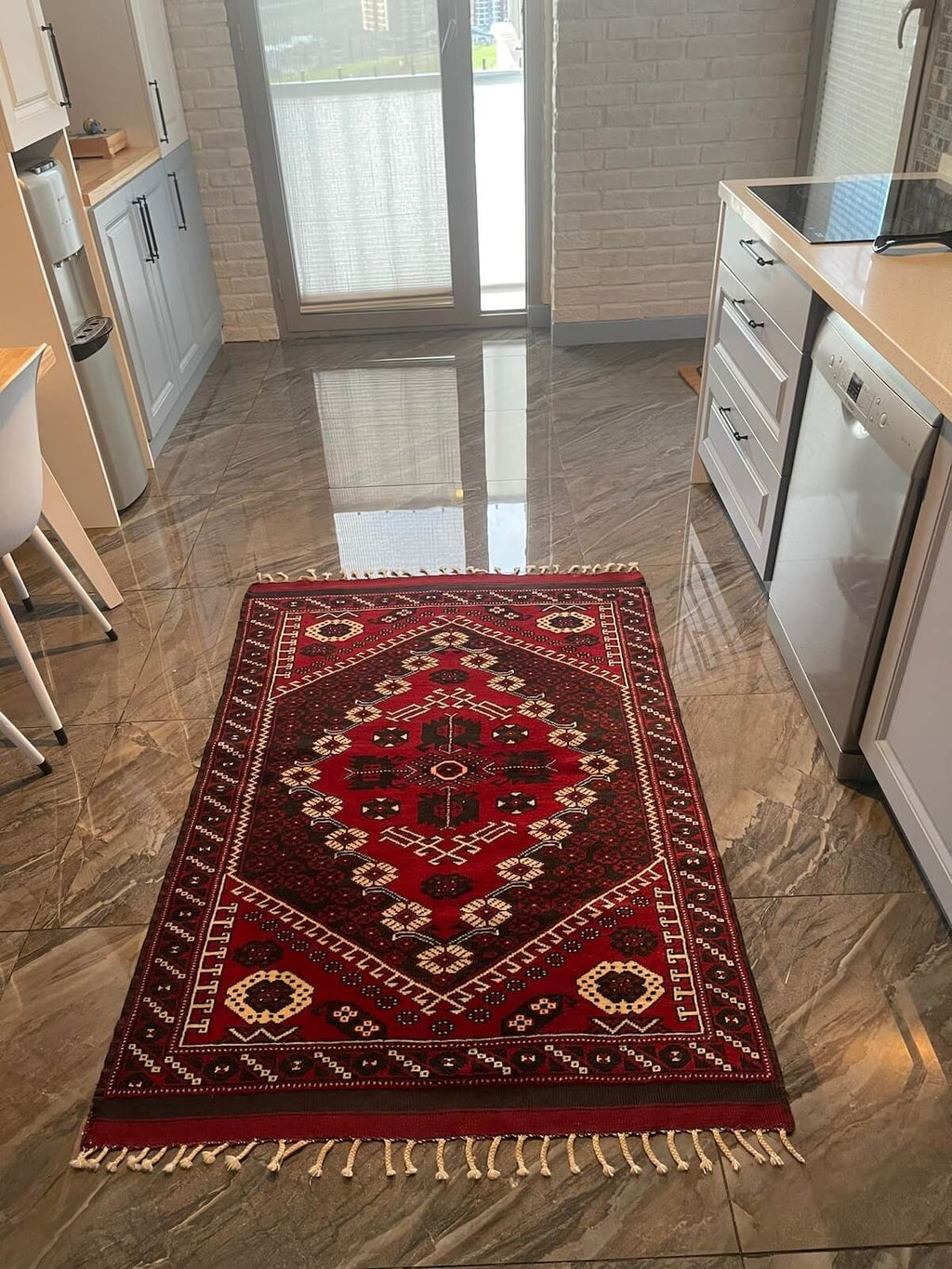 Kiz Bergama Handwoven Rug – 110X146 by Camel Carpet
