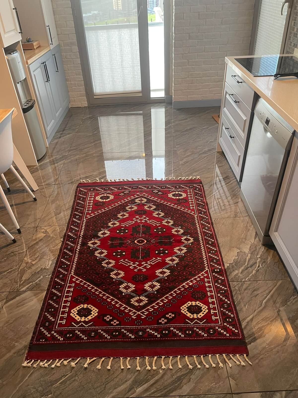 Kiz Bergama Handwoven Rug – 110X146 by Camel Carpet