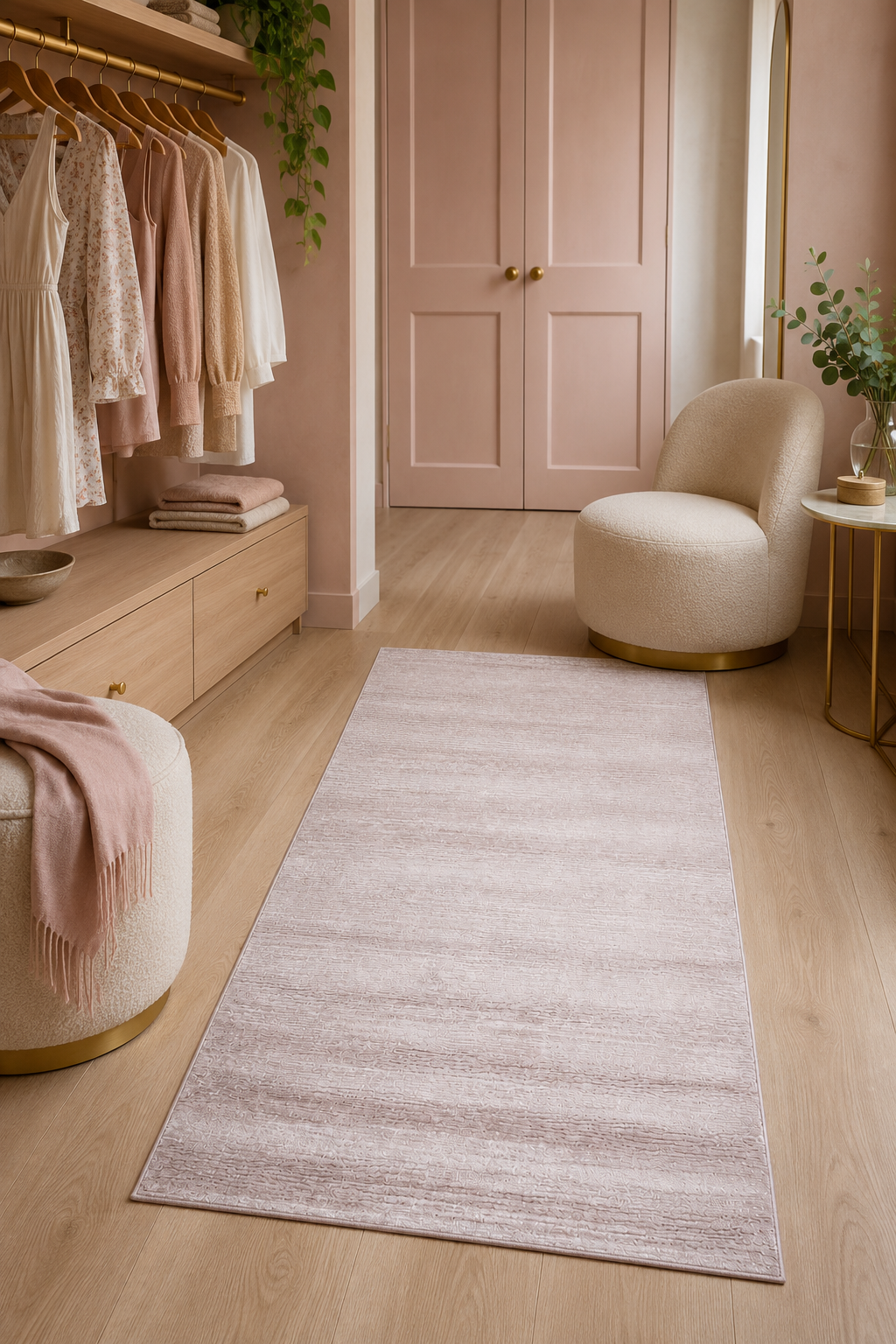 Safak Blush Silk Runner