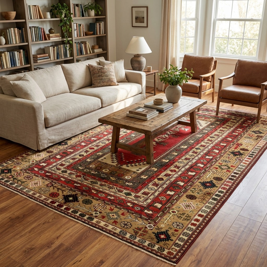 Bozalan Milas Handwoven Rug by Camel Carpet