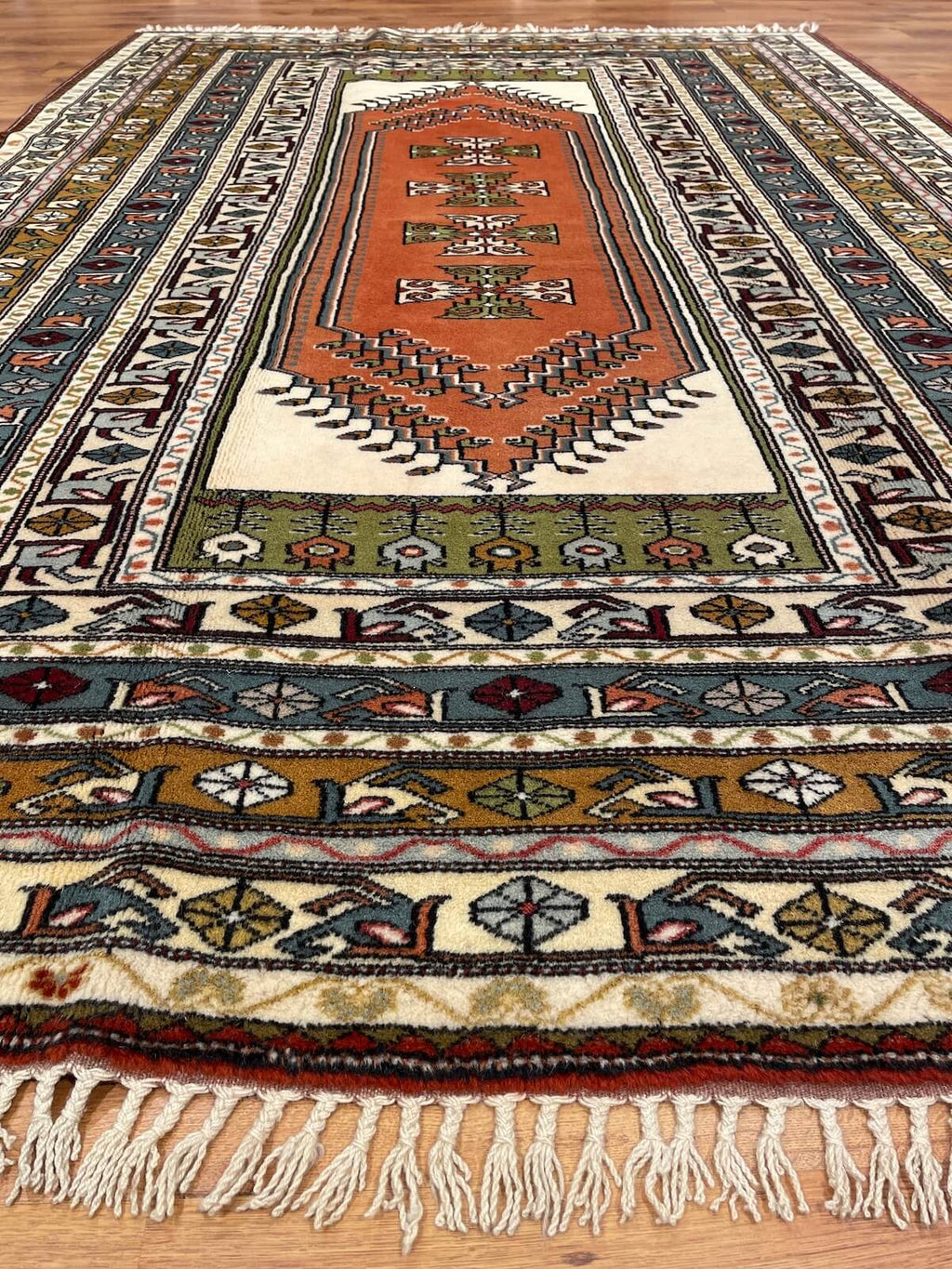 Bozalan Milas Handwoven Rug – 014455 by Camel Carpet