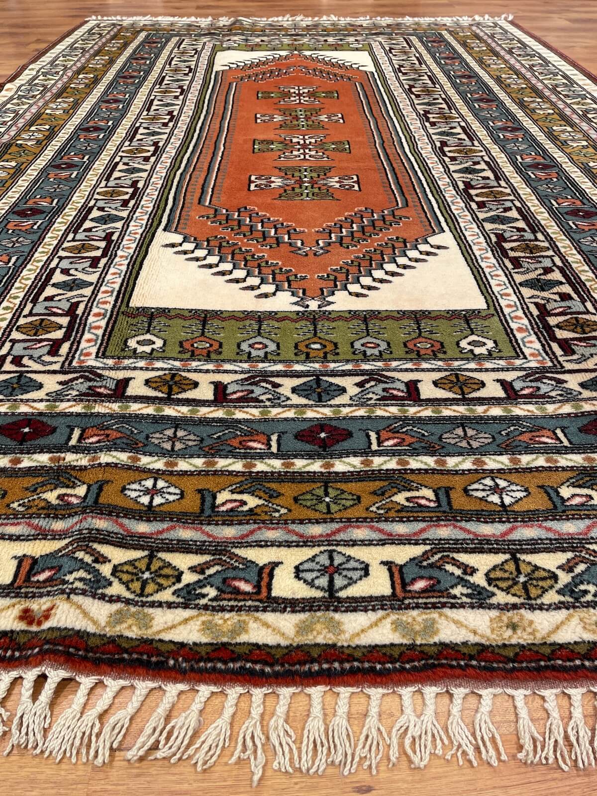 Bozalan Milas Handwoven Rug – 014455 by Camel Carpet