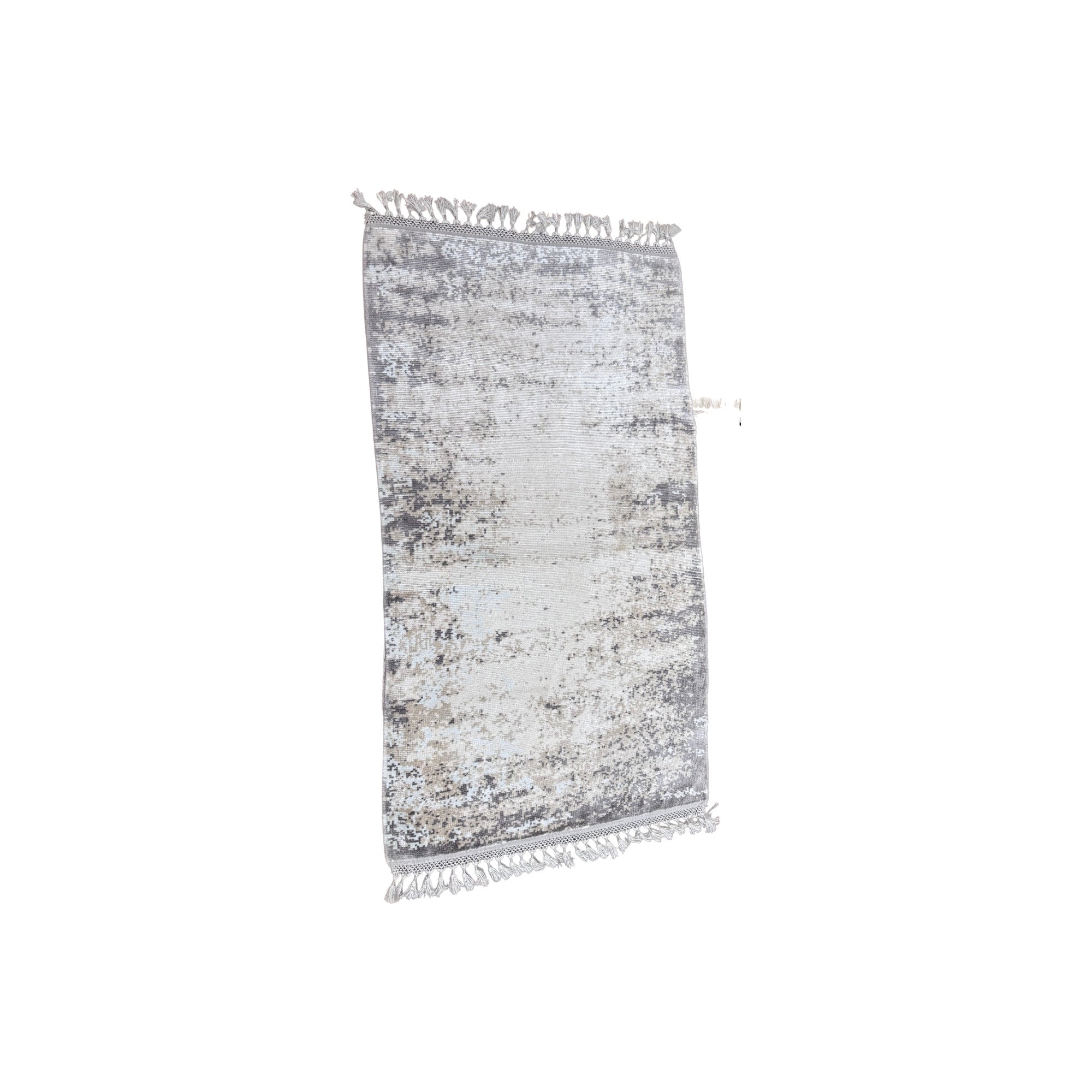 CC-DH-1011 sis ivory silk rug in ivory; silver grey; soft taupe