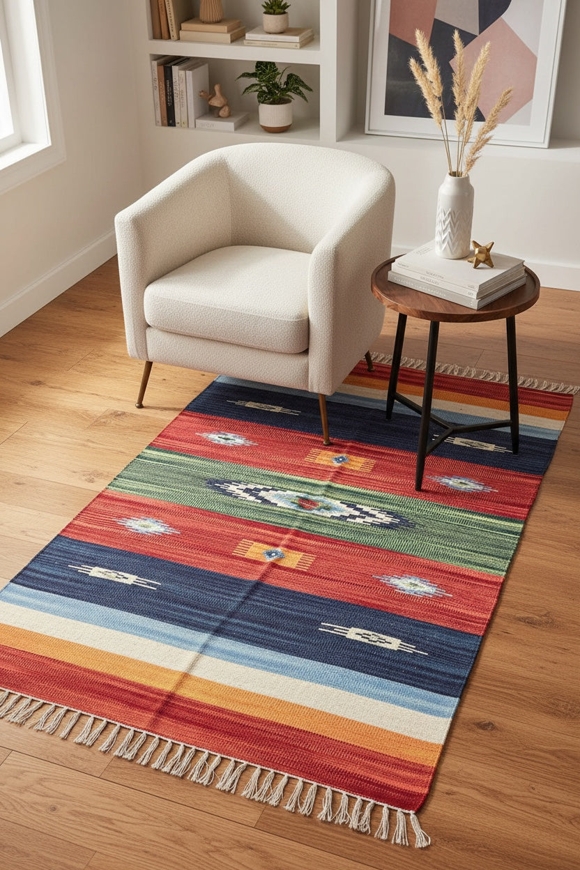 Pamuklu Handwoven Kilim by Camel Carpet