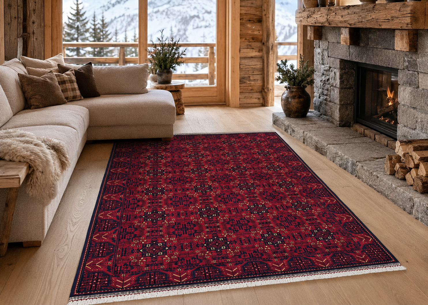 Anatolia Bordeaux Silk Rug