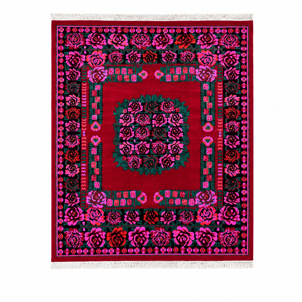 Gulhane Crimson Silk Rug