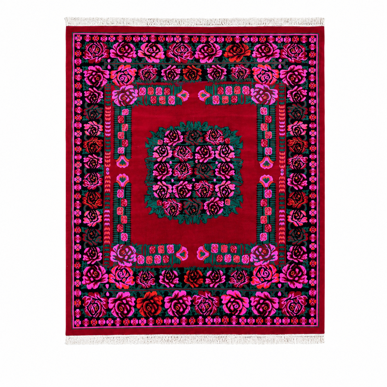 Gulhane Crimson Silk Rug