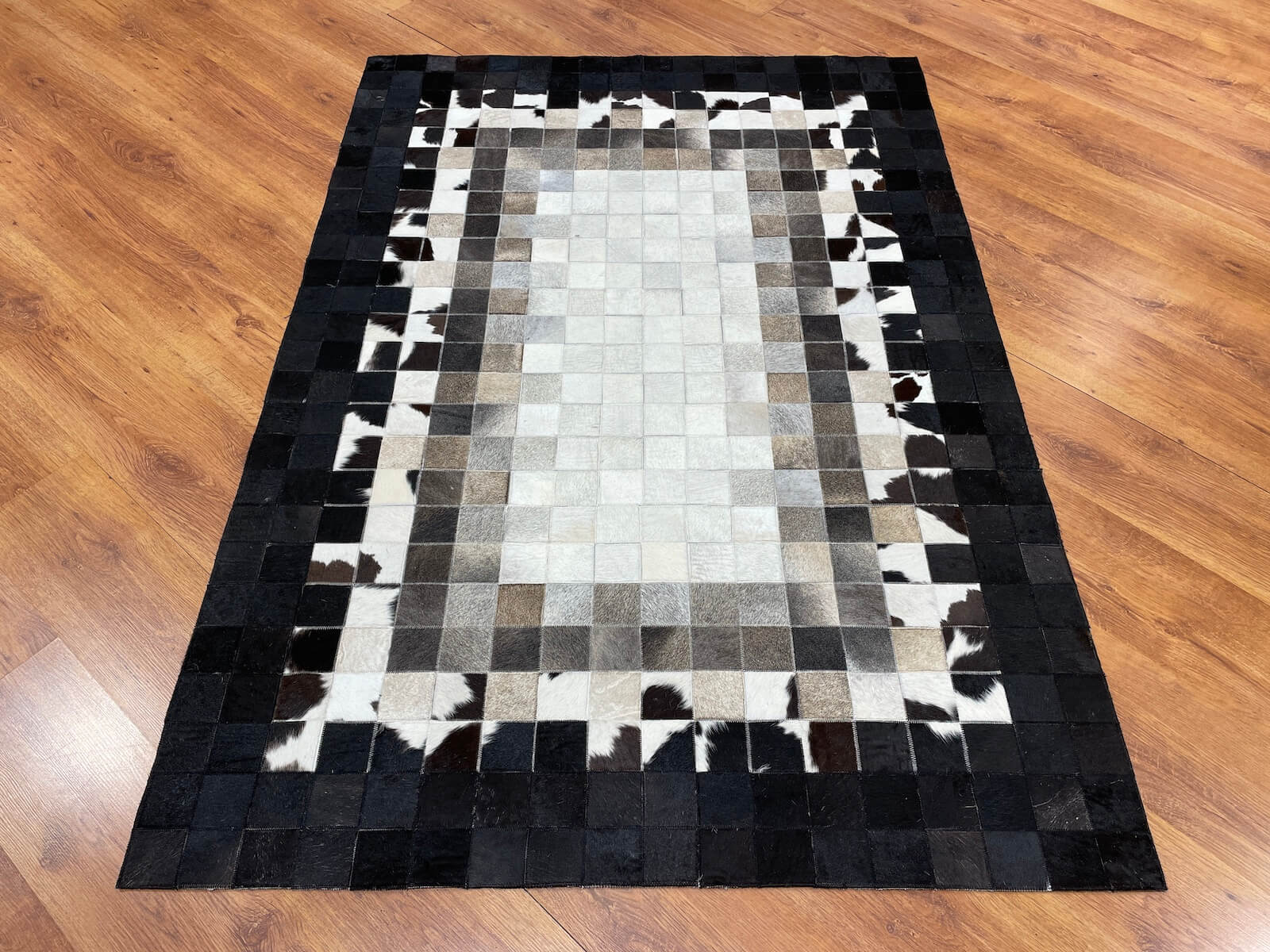 Patchwork Original Leather Rug – 120X180 by Camel Carpet