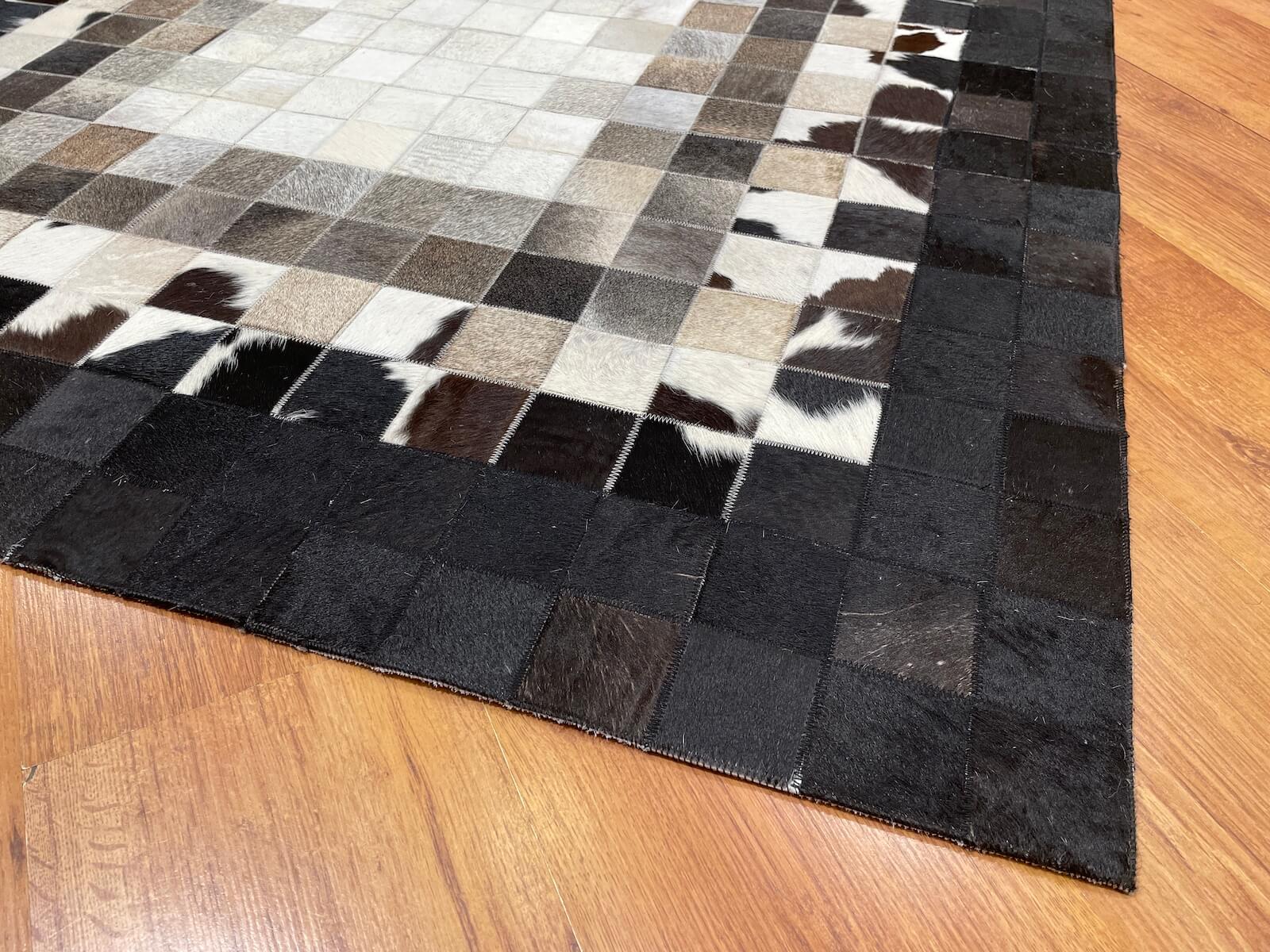 Patchwork Original Leather Rug – 120X180 by Camel Carpet
