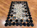 Polka Dot Original Leather Rug by Camel Carpet