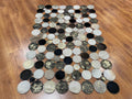 Polka Dot Original Leather Rug by Camel Carpet