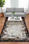 Patchwork Original Leather Rug by Camel Carpet