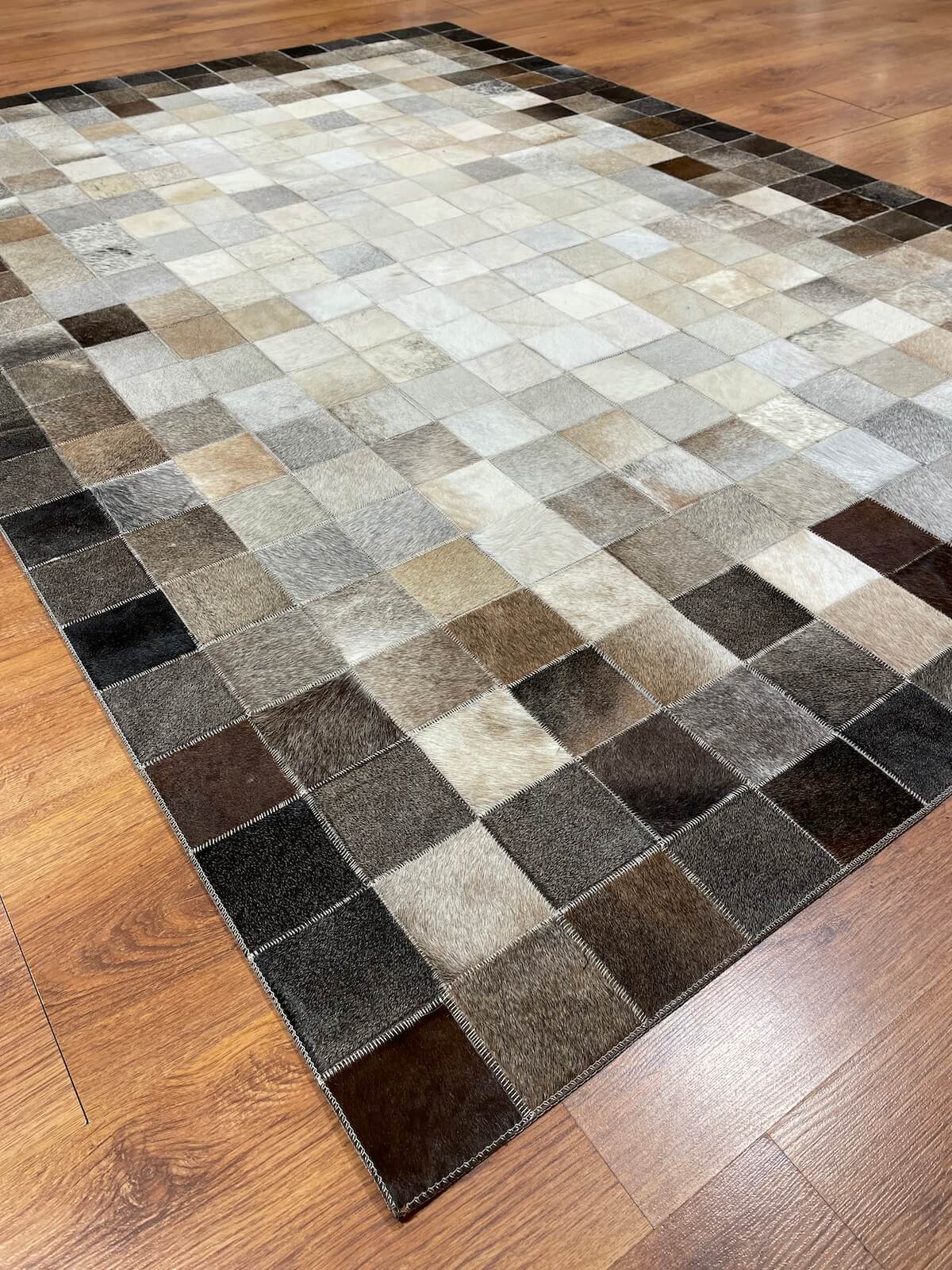 Patchwork Original Leather Rug by Camel Carpet