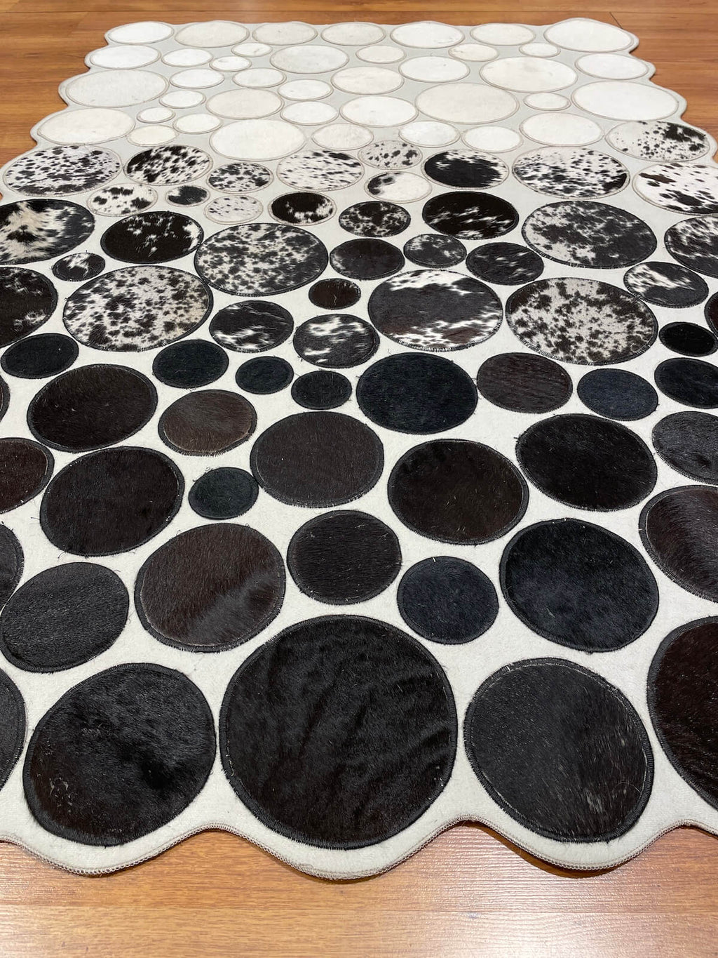 Polka Dot Original Leather Rug by Camel Carpet