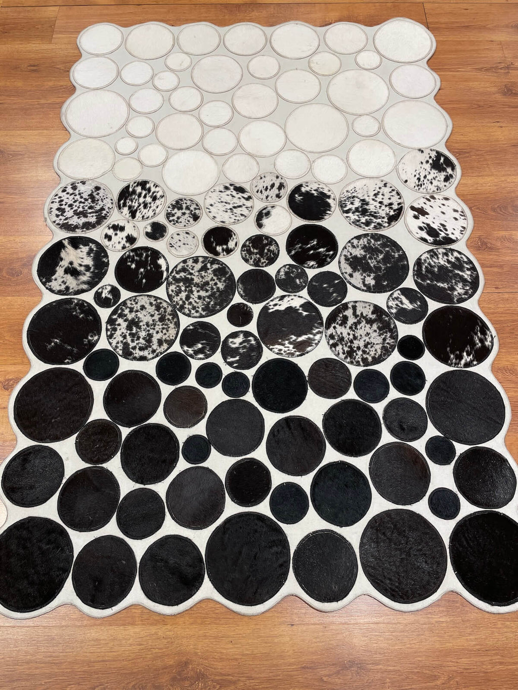 Polka Dot Original Leather Rug by Camel Carpet