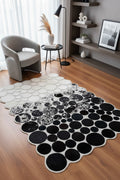 Polka Dot Original Leather Rug by Camel Carpet