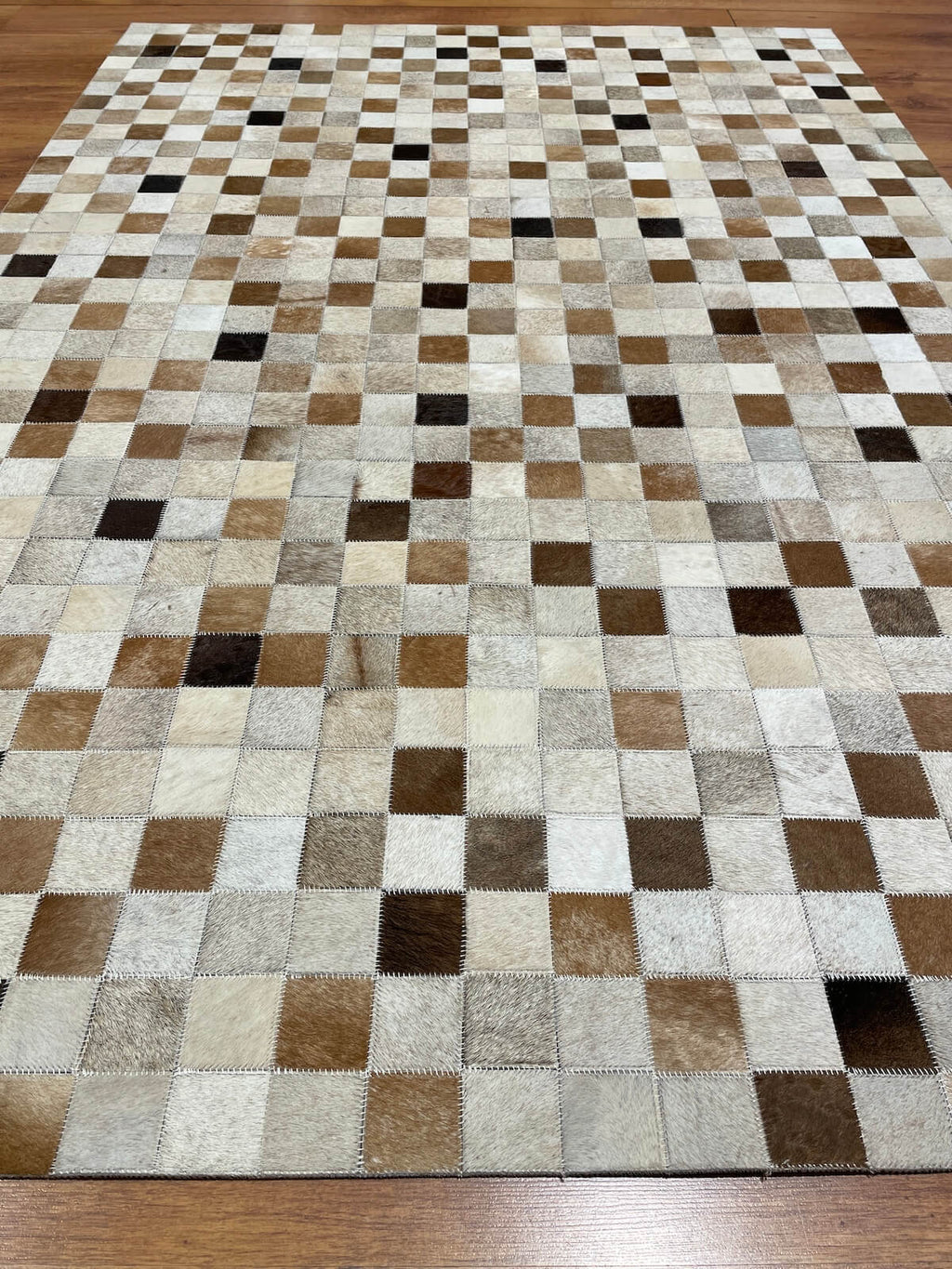 Patchwork Original Leather Rug by Camel Carpet