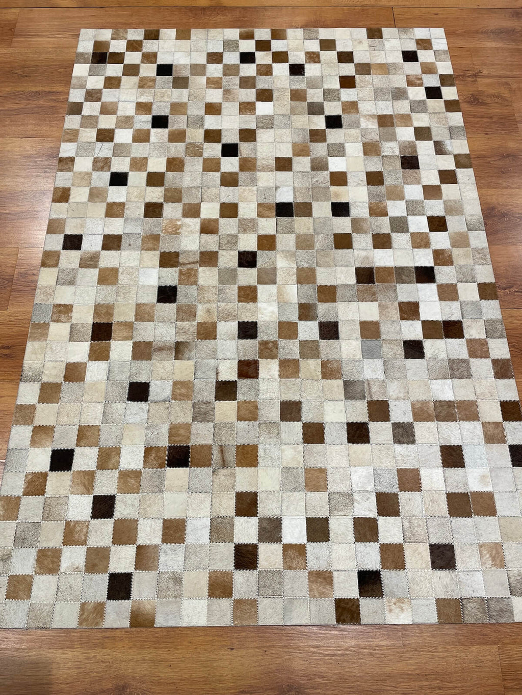 Patchwork Original Leather Rug by Camel Carpet