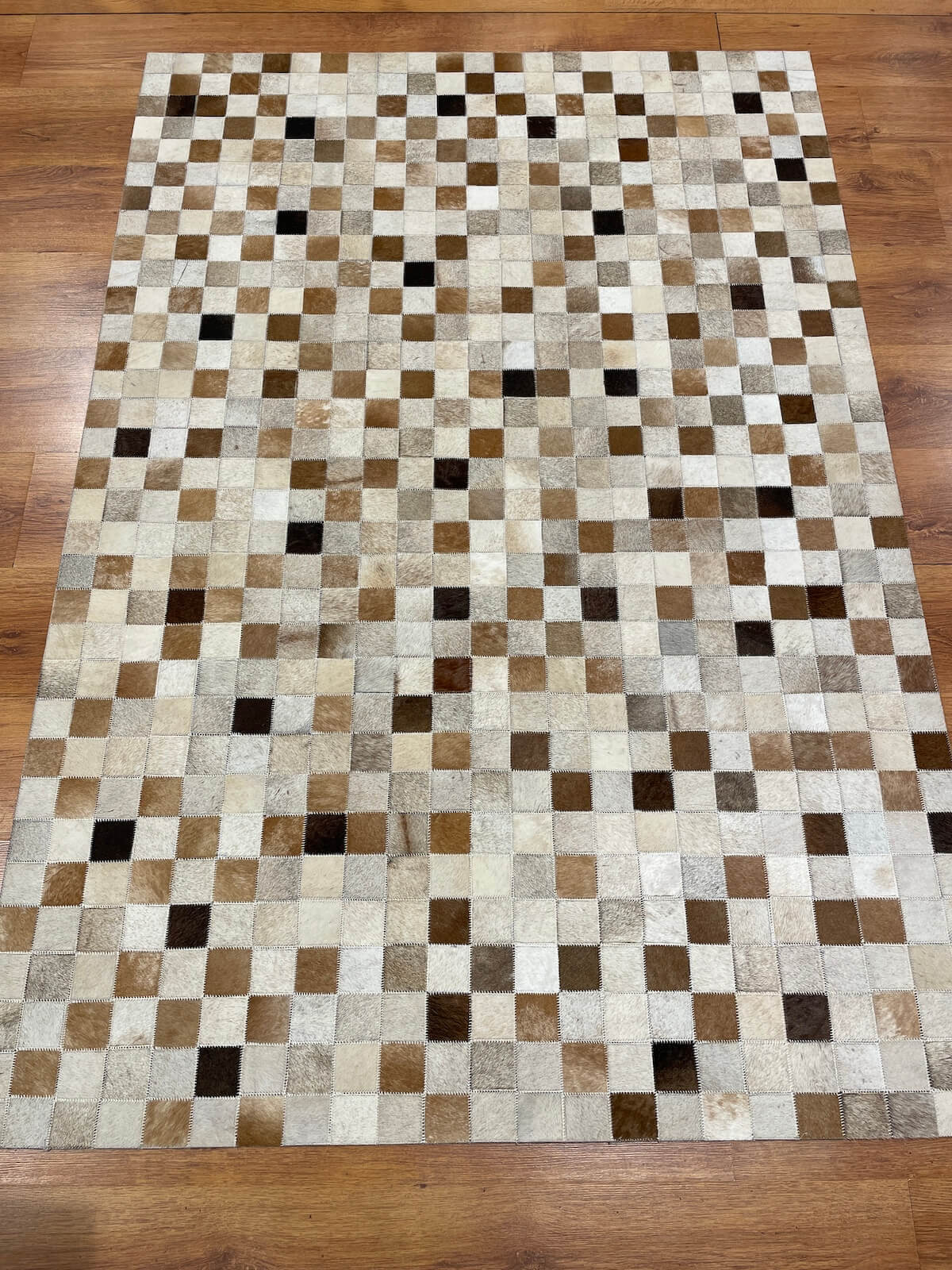 Patchwork Original Leather Rug by Camel Carpet