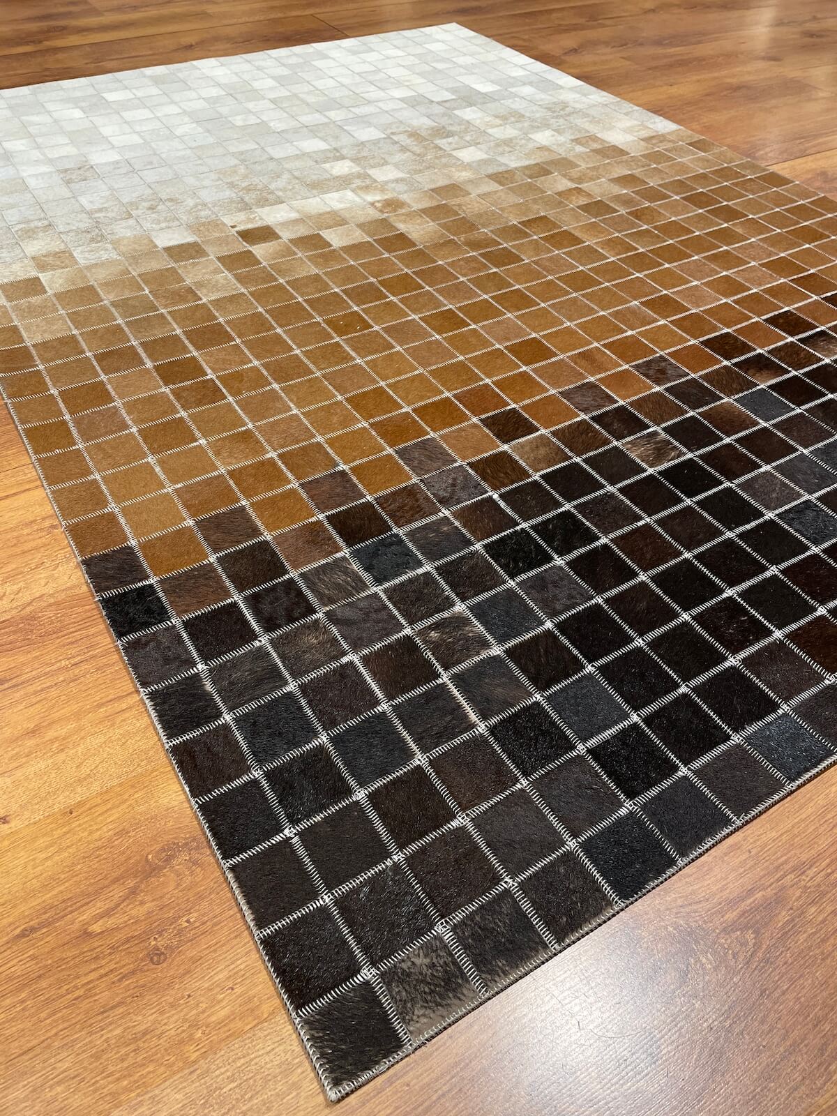 Patchwork Original Leather Rug by Camel Carpet