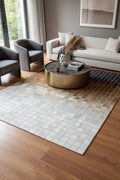 Patchwork Original Leather Rug by Camel Carpet