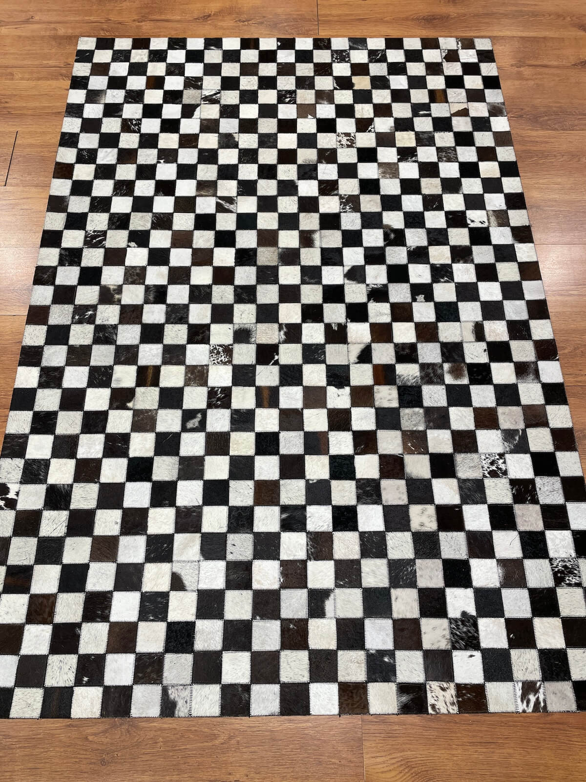 Patchwork Original Leather Rug by Camel Carpet