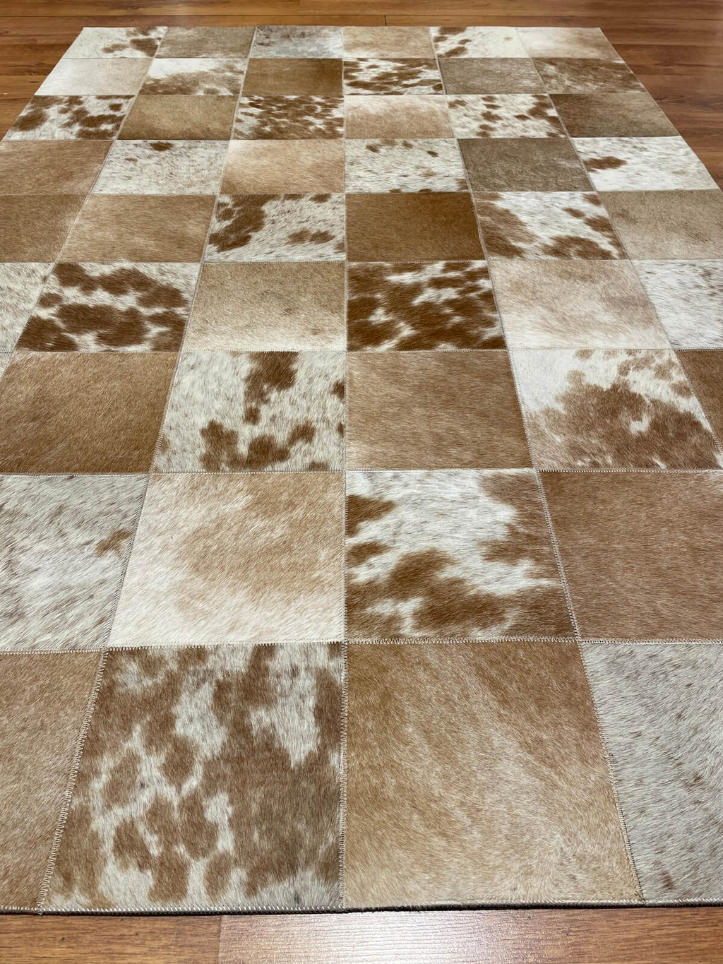 Patchwork Original Leather Rug by Camel Carpet