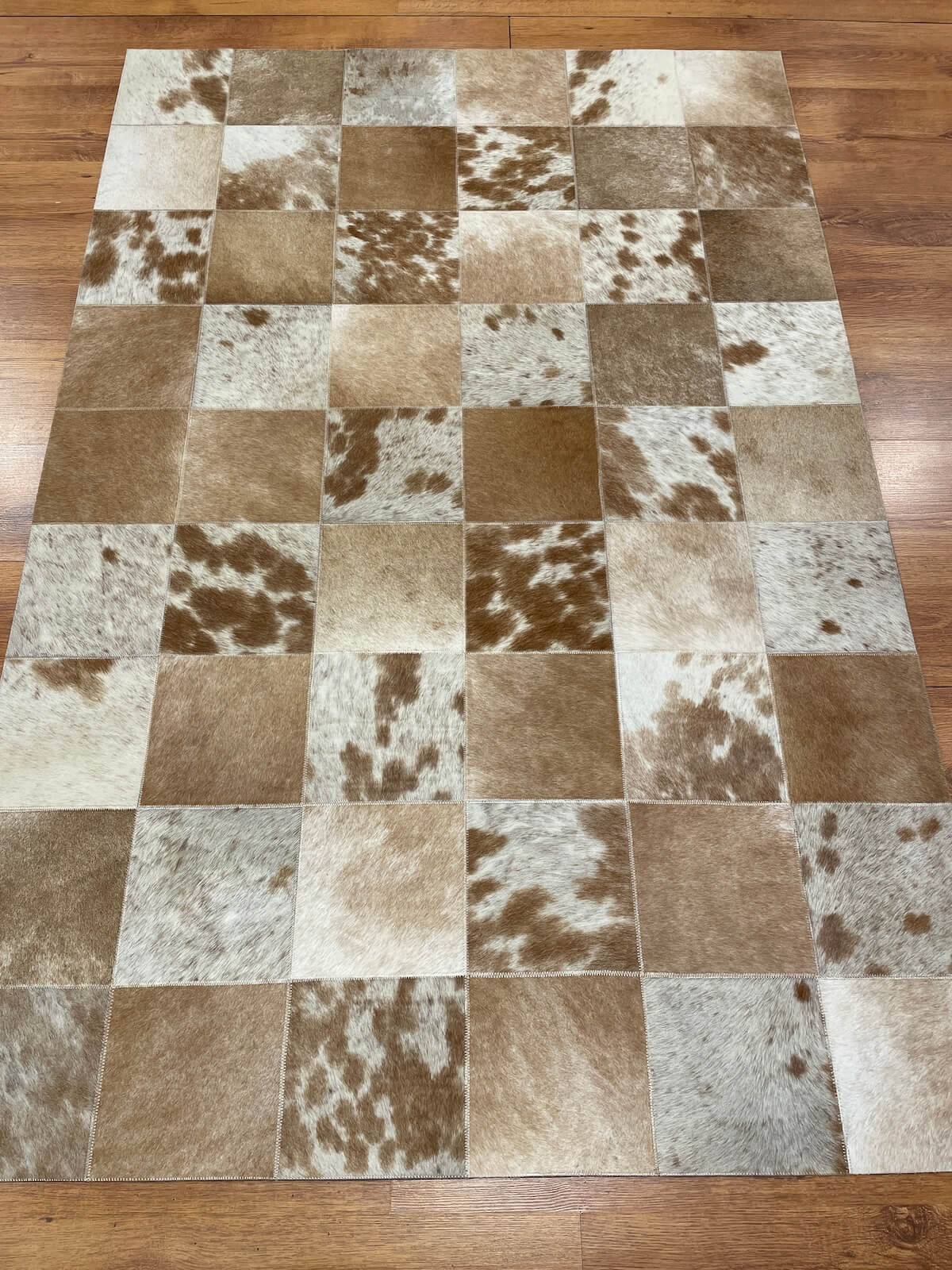 Patchwork Original Leather Rug by Camel Carpet