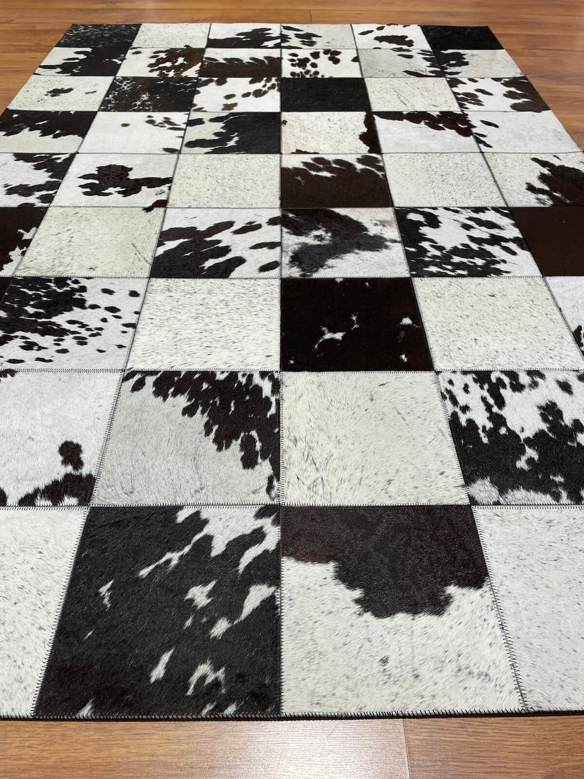 Patchwork Original Leather Rug by Camel Carpet