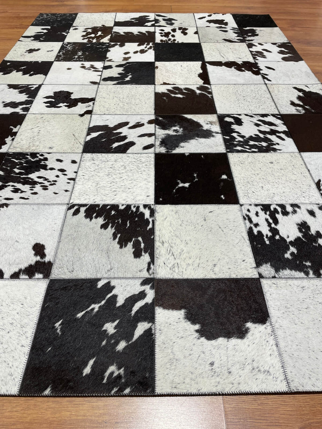 Patchwork Original Leather Rug by Camel Carpet