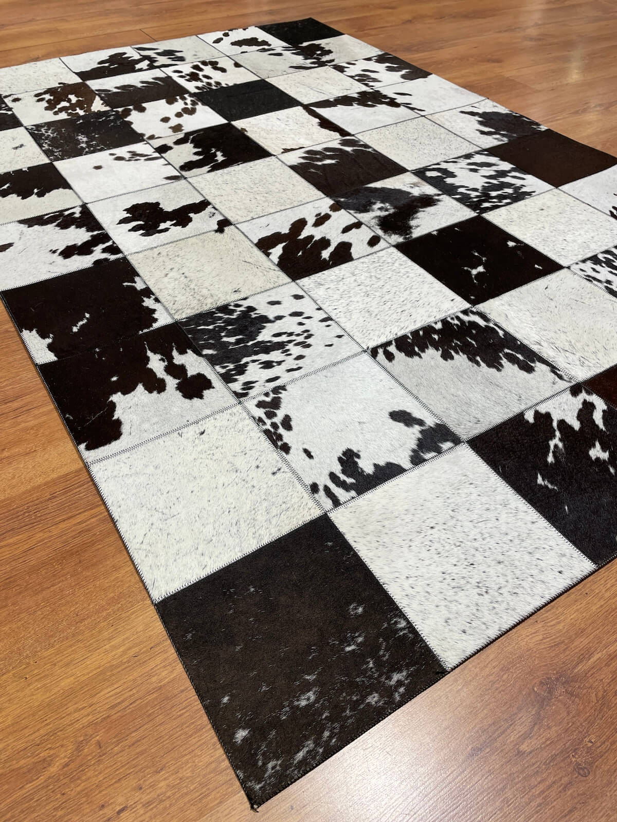 Patchwork Original Leather Rug by Camel Carpet