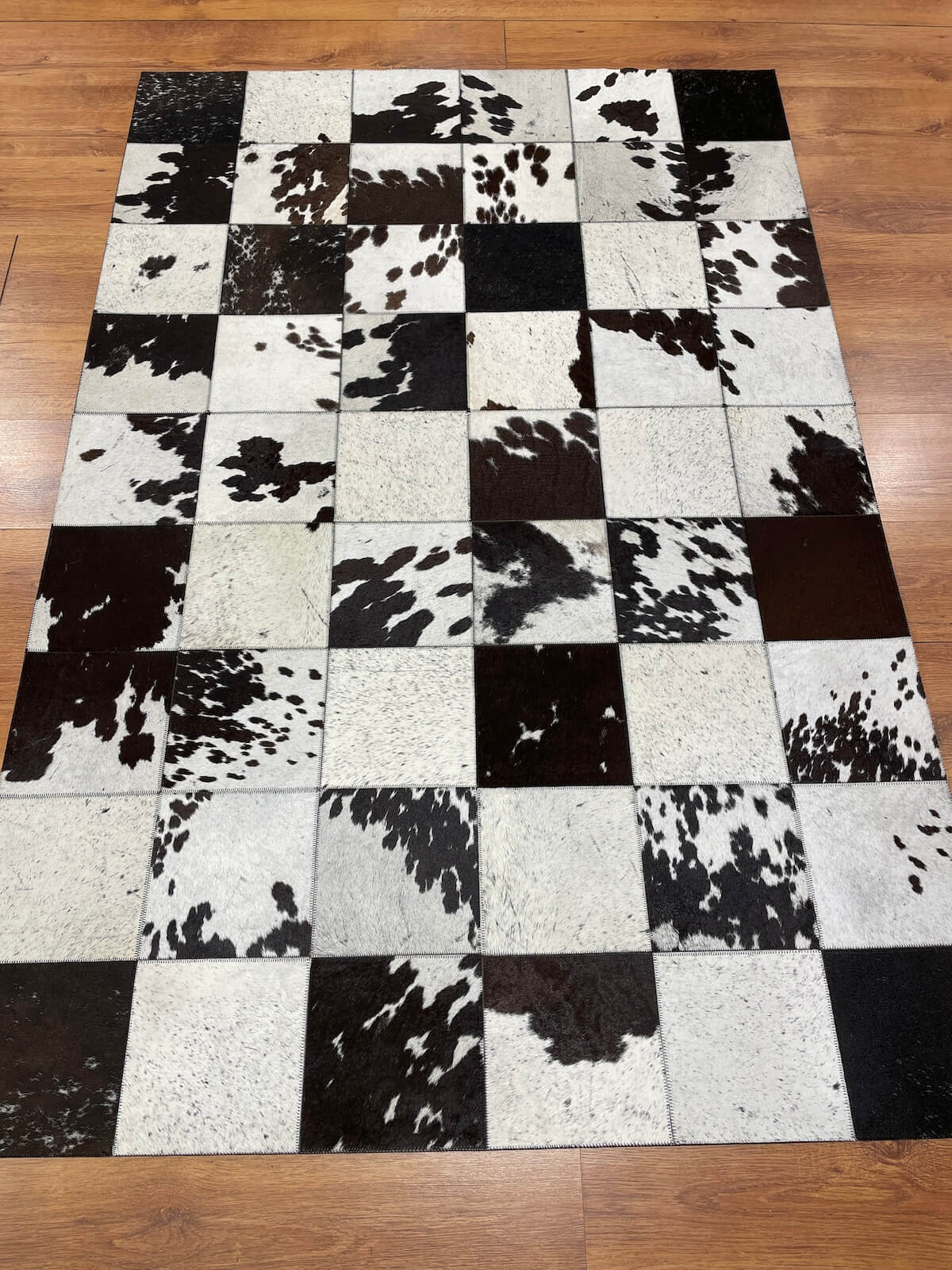 Patchwork Original Leather Rug by Camel Carpet